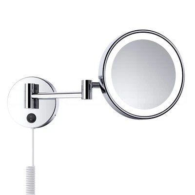 DEUSENFELD WLED700 Wand LED Kosmetikspiegel Make-Up Spiegel 7-fach ø 20cm, hell - Bild 1 von 4