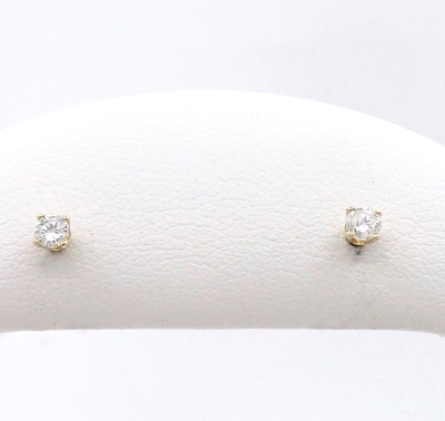 14 Karat Gold Diamant Ohrstecker zierliches Kind zweites Loch