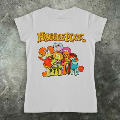 Damen Fraggle Rock Inspiriert T-Shirt 80s Tv-Show Retro Vontage Distressed Girls