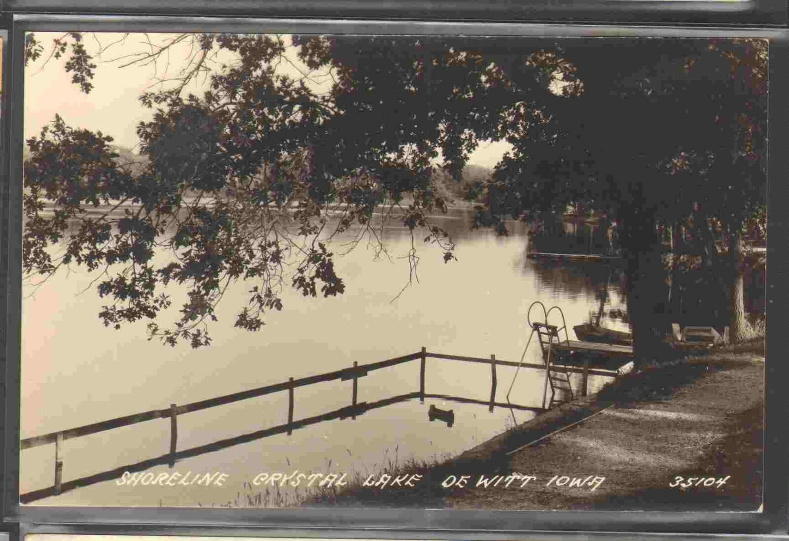 Unused Postcard Real Photo Shoreline Crystal Lake De Witt Iowa IA | eBay