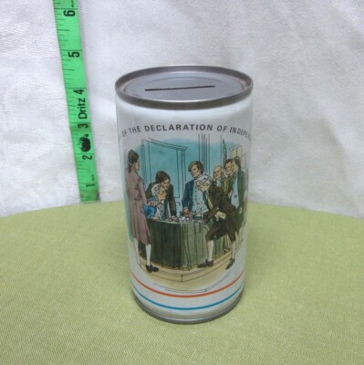 SIGNING OF DECLARATION OF INDEPENDENCE tin bank Senator Harry Armstrong 1970s