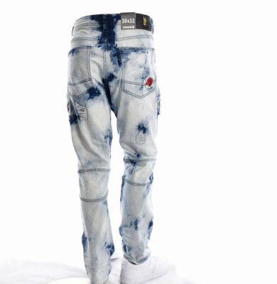 MAKOBI ROSE BIKER JEANS-LIGHT WASH