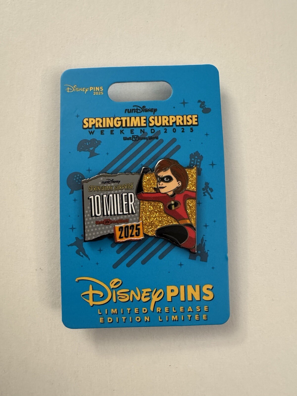 Disney Springtime Suprise 10 Miler 2025 Mrs. Incedible Pin BV10