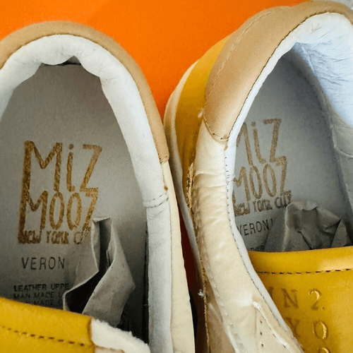 Sneaker Miz Mooz Veronica in pelle leggera giallo/bianco taglia 9 euro 40, nuova con etichetta - Foto 13 di 16
