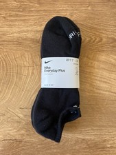 Nike Everyday Plus Cotton Cushioned No Show L 3 Pairs Black W10-13 / M8-12