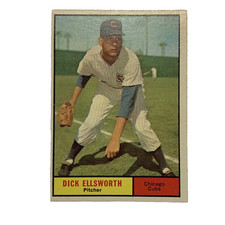 1961 Topps Baseball Card #427 Dick Ellsworth - Chicago Cubs