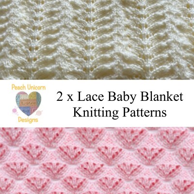 Knitting Patterns for Lace Baby Blankets x Little Peaks and