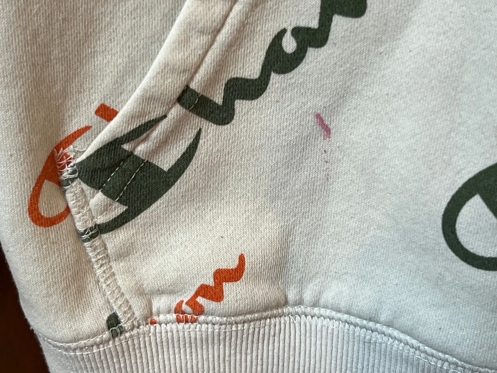 OFF WHITE Felpa con cappuccio Champion™ YOUTH taglia grande crema ""Champion"" tutto dapper ~ LEGGI