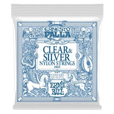 Ernie Ball 2403 Palla Nylon Classical Clear Silver Medium Guitar Strings 28-42
