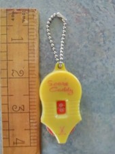 Vintage Yellow Golf Pocket Score Caddy Keychain FOB USA MADE FREE SHIPPING