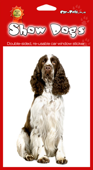 Springer Spaniel Dog Gift - 2 x Double sided window stickers for house or car