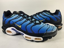 Nike Air Max Plus Tn Hyper Blue Black White Yellow Men Size 13 Rare BQ4629-003