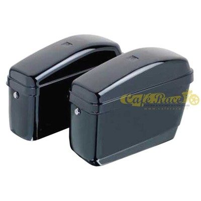 Borse laterali rigide nero lucido abs moto custom harley davidson 25 litri  cad | eBay
