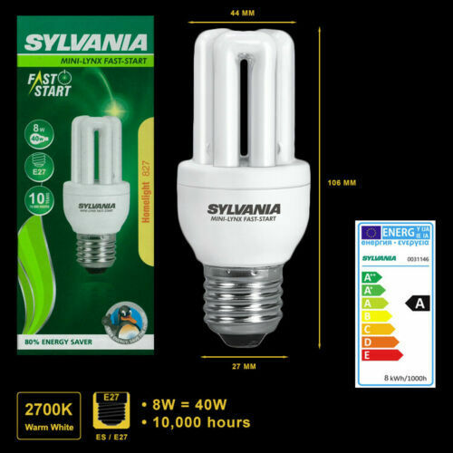 Lot De 10 Ampoules Sylvania 24V 40W E27 Blanc - Pour Baladeuse, 24 Volts, Garantie 1 An