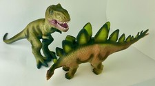 Dinosaurs Tyrannosaurus Rex  Stegosaurus Large Rubber Toys R Us 2011