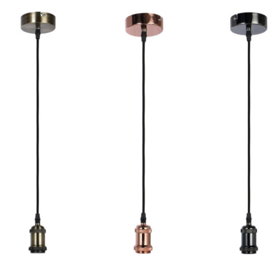 Vintage Pendelleuchte Fassung Retro Deckenrosette E27 Pendelleuchte Halter 1,2 m