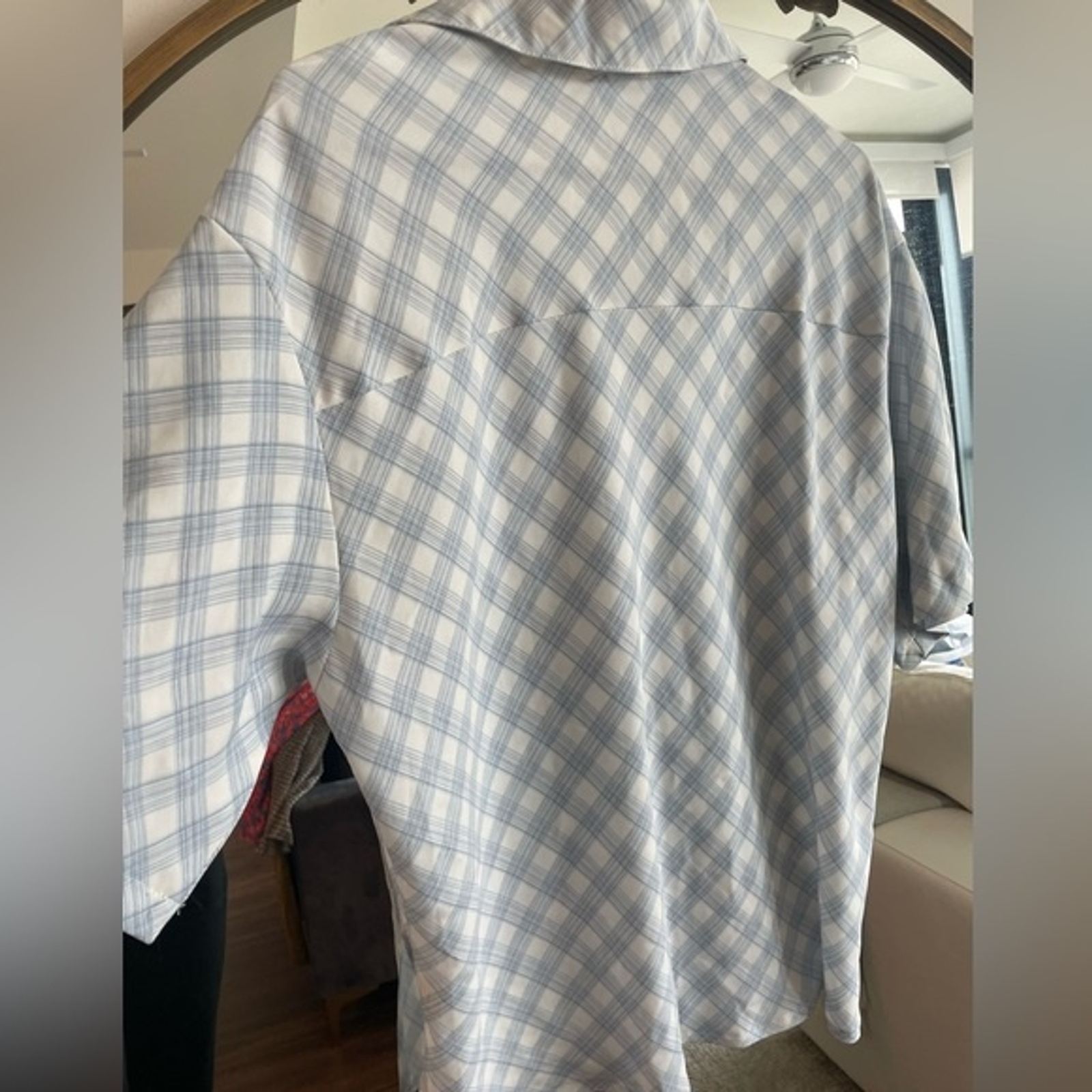 Princess Polly plaid,button front, split side hem… - image 4