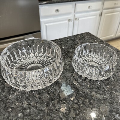 2 Nesting Gorham Leaded Crystal Althea Bowls 1 - 8  & 1 - 5 1/2  GORGEOUS!