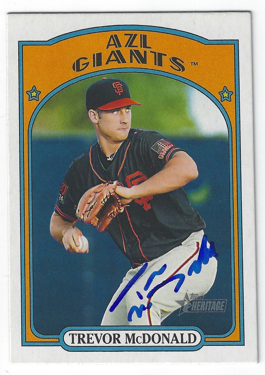 TREVOR McDONALD AZL SAN FRANCISCO GIANTS SIGNED HERITAGE MINOR