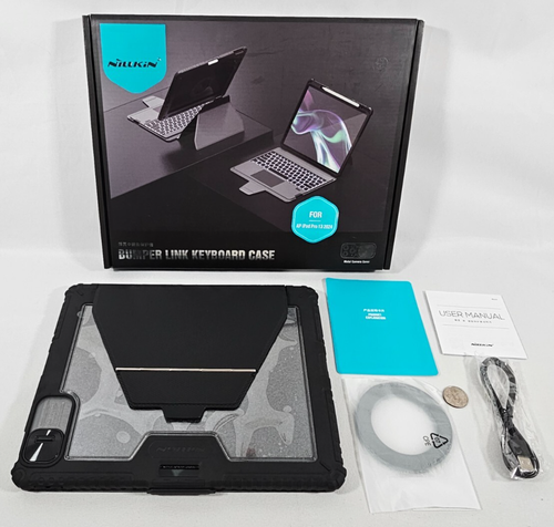 Case w Keyboard for 13" iPad Pro M4 1014 Backlit Bluetooth Rugged Detachable - Picture 2 of 19