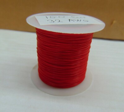 150 feet 32 AWG Stranded Silver Plated Copper PTFE Wire Red SPC USA ...