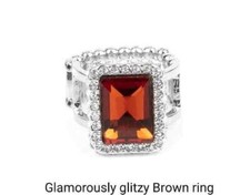Paparazzi  ~ 👑  Glamorously Glitzy BROWN  Ring 👑 VHTF💜 LOOK 💜 NWT 👑
