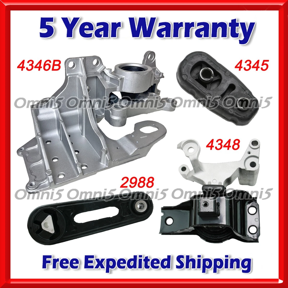 4-Piece Engine & Transmission Mount Kit For 2013-2017 Nissan Sentra 1.8L – BFO