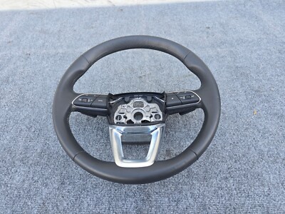 LEATHER STEERING WHEEL ASSEMBLY W/PEDAL SHIFT BLACK OEM 7K 19-22 AUDI A3 Q3