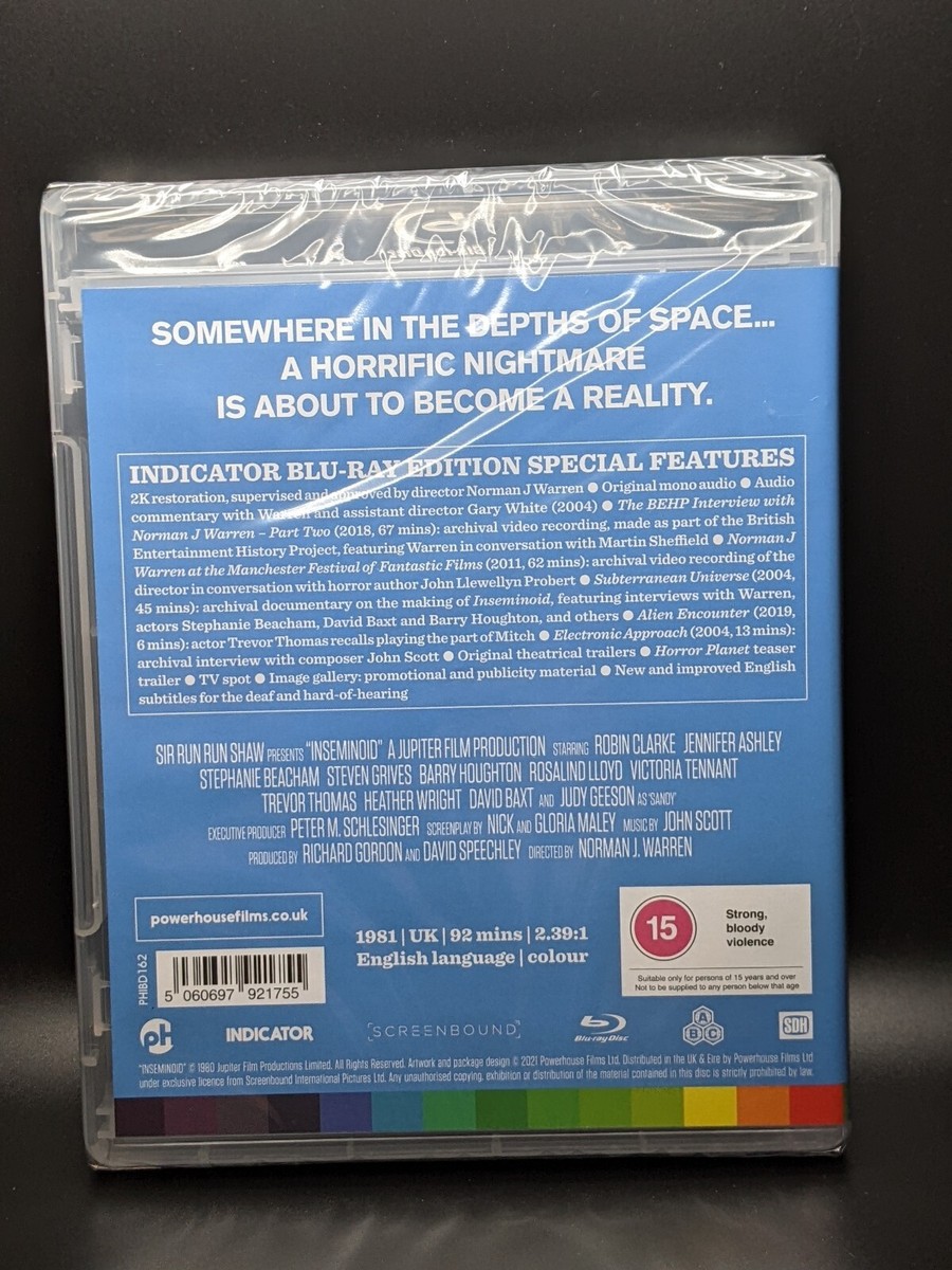 Inseminoid Blu Ray 1981 REGION FREE Indicator Alien Horror Norman
