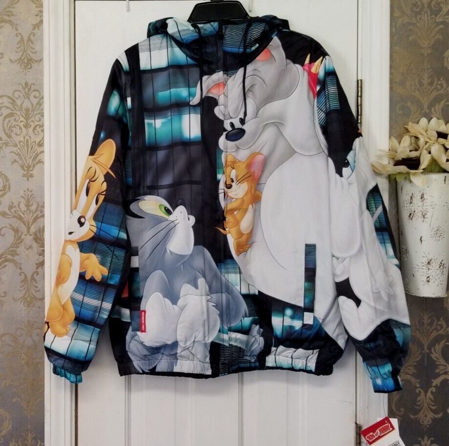 Tom & Jerry Members Only Men's Hooded Jacket / Coat Multi Color