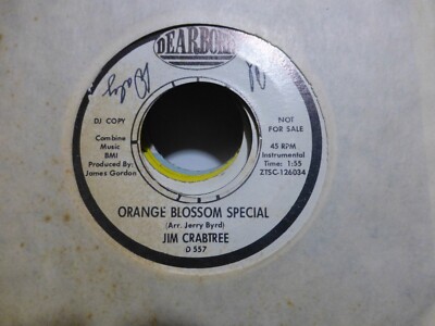 JIM CRABTREE ORANGE BLOSSOM SPECIAL & I'LL BE ALL SMILES TONIGHT BLUEGRASS NM 45