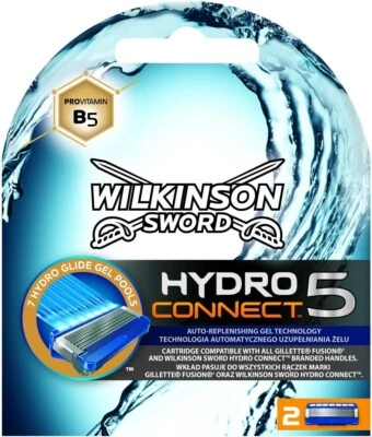WILKINSON Sword HYDRO 5 CONNECT Pack 2 lames Rasoir Compatible Gillette Fusion 5
