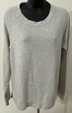 Lou Grey Women Size Small Soft Gray Heather Mock Neck Sweatshirt Oversized