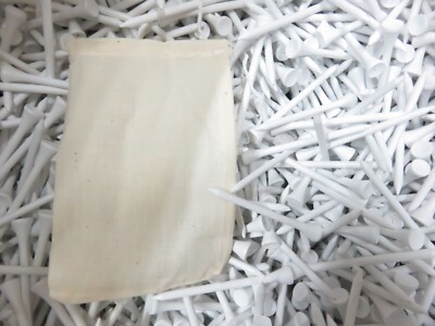 Pro Performance 3.25'' 3 1/4'' Wood Tees + Carry Pouch * White - 50, 100, 250, 500
