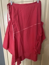 OILILY Vintage Pink Midi Skirt Y2K 90s Size 42 10/12 Asymmetrical Boho Hippie