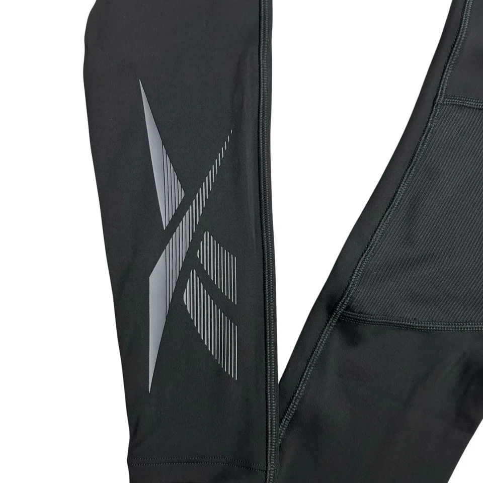 Reebok Run Vector Tight XS Black Speedwick Compression Pants Logo NWT Athletic - Image 4 of 4