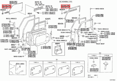Genuine LandCruiser FZJ71 FZJ70 FJ75 FJ73 FJ70 Front Door Outer Weatherstrip Kit - Picture 8 of 11