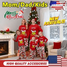 Family Matching Christmas Pyjamas Adult Kids Xmas Nightwear Pajamas Pjs Set US