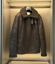 Topman Herren Kunstleder Piloten Jacke schwar...