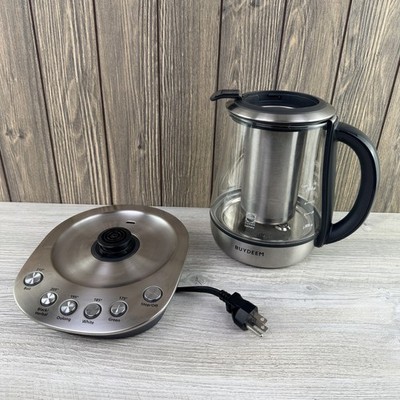 BUYDEEM K2423 Electric Tea Maker Glass Kettle with Infuser No Lid Tested