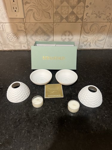 Lot de lampe fée lithophane Bernardaud Limoges - bougie votive thé light