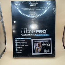 Ultra Pro Platinum Series 4-Pocket Pages Hologram 3.5x5.25 Card Sleeves NEW