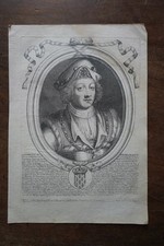 DAGOBERT II (650-679). PORTRAIT ENGRAVING 1714 KING OF FRANCE. LARMESSIN