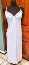 Vtg Sears Slip Dress Lilac Shiny Nightgown Lingerie Nylon XS 30.5"x32"