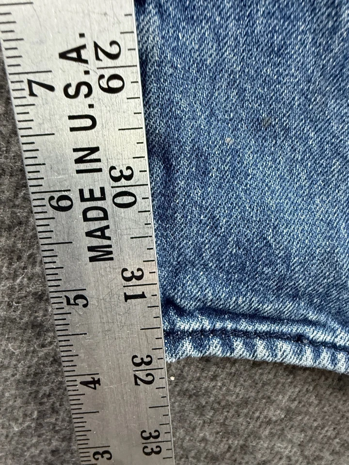 Levis 501 CT Jeans Mens 34x32 Blue Selvedge Cotton Straight Fit Button Fly - Image 4 of 4
