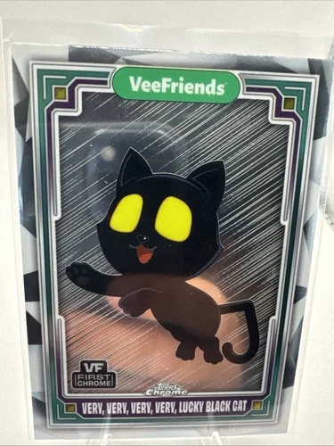 2025 Topps Chrome Vee Friends Very Very Lucky Black Cat Yellow Eyes 