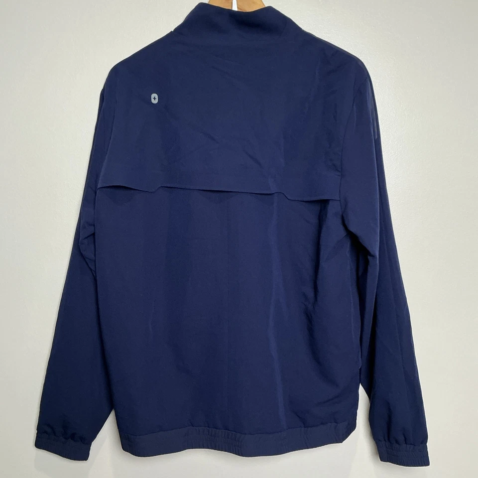 Figs Men's Cobaki Scrub Jacket LARGE Full Zip Navy Blue Lined Technical "ALIGN" - Image 4 of 4