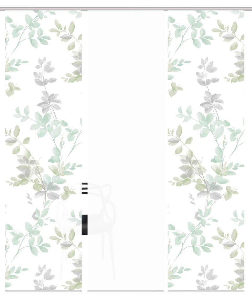 3er-Set Schiebegardinen MADELEINE blickdicht, Höhe 245 cm, salbei WFI - Bild 3 von 4
