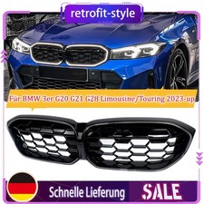 LED K�hlergrill Diamant F�r BMW 3er G20 G21 G28 Limousine 2023+ Klavierschwarz
