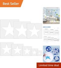 Large Star Stencil for Painting Template 5 Point Star Template Reusable Plast...